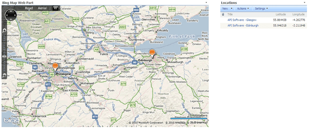 Bing Map Web Part
